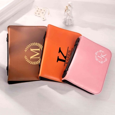 Personalized Leather Bible Cover, Custom Religious Book Case, Large Bible Carrying Bag with Handle, Bible Study Supplies, Christian Gift for Women/Men