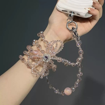 Luxury INS Style Handmade Crystal Beaded Phone Lanyard – Crossbody Strap Chain, Anti-Lost Wrist & Bag Accessory for Women