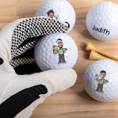 Cartoon Golf Balls