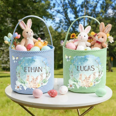 Easter egg basket with name