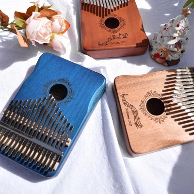 Personalized Engraved Name 17-Key Kalimba, Wooden African Thumb Piano with Text, Musical Instrument, Birthday Gift for Kids/Adults/Music Enthusiasts