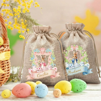 Burlap Easter Bags