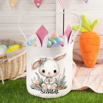 Easter egg basket with name