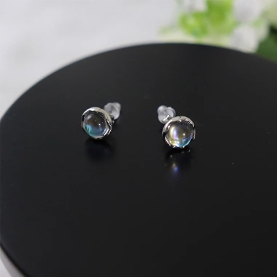 Titanmånstensörhängen, Vintage örhängen som inte mattas av, Vattentäta titanörhängen i implantatkvalitet, Eleganta smycken för kvinnor, Present till henne