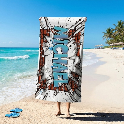 Beach towel with name