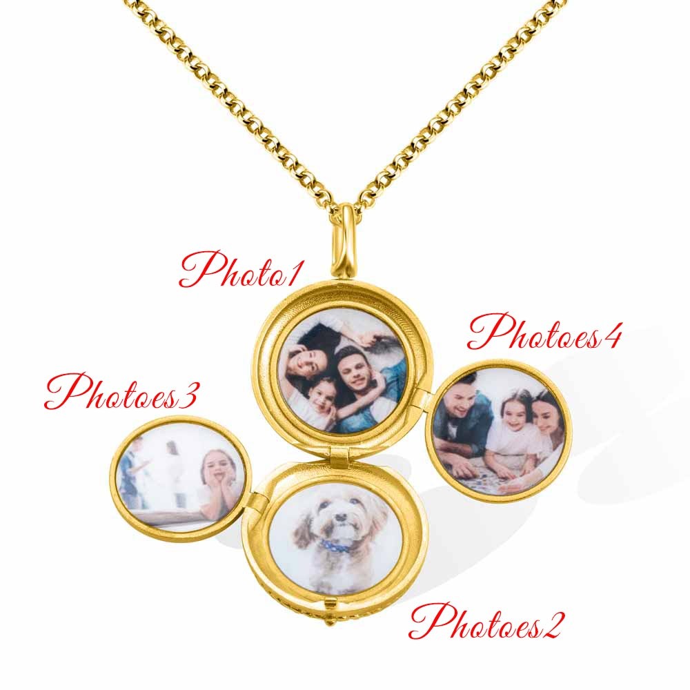 Personalized Photo Locket Necklace Memorial Constellation Pendant Necklace Gift for Woman/Mom/Her/Lover