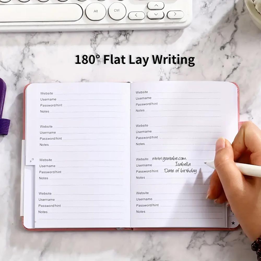 Password Book with Alphabetical Tabs Hardcover Password Manager Notebook for Seniors, Internet Password Journal Diary