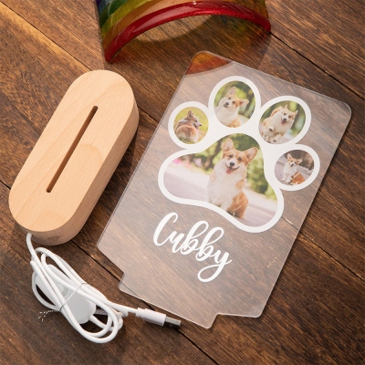 Dog Cat Night Light Lamp