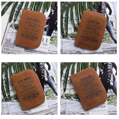 Personalized Leather Credit Card Holder Wallet