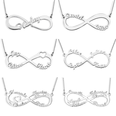 User-defined Sterling Silver Name Necklace