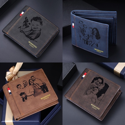 Custom-designed Photo Leather Wallet for Men