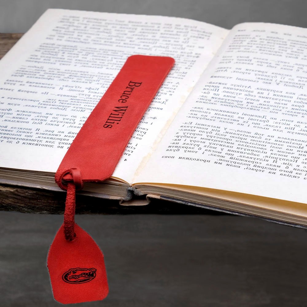 Marquepage en cuir personnalisé, cadeau en cuir personnalisé pour