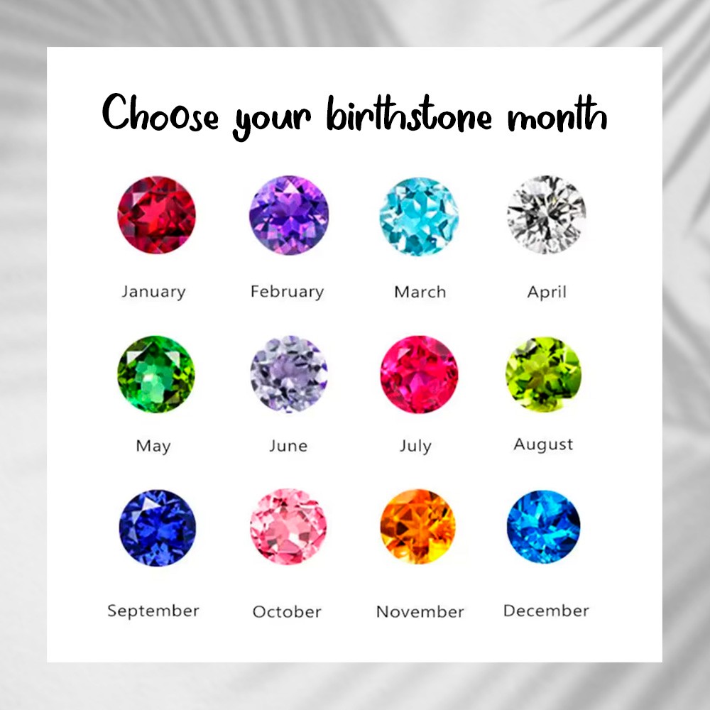 Personalized Name Cascading Necklace, Family Birthstone Necklace