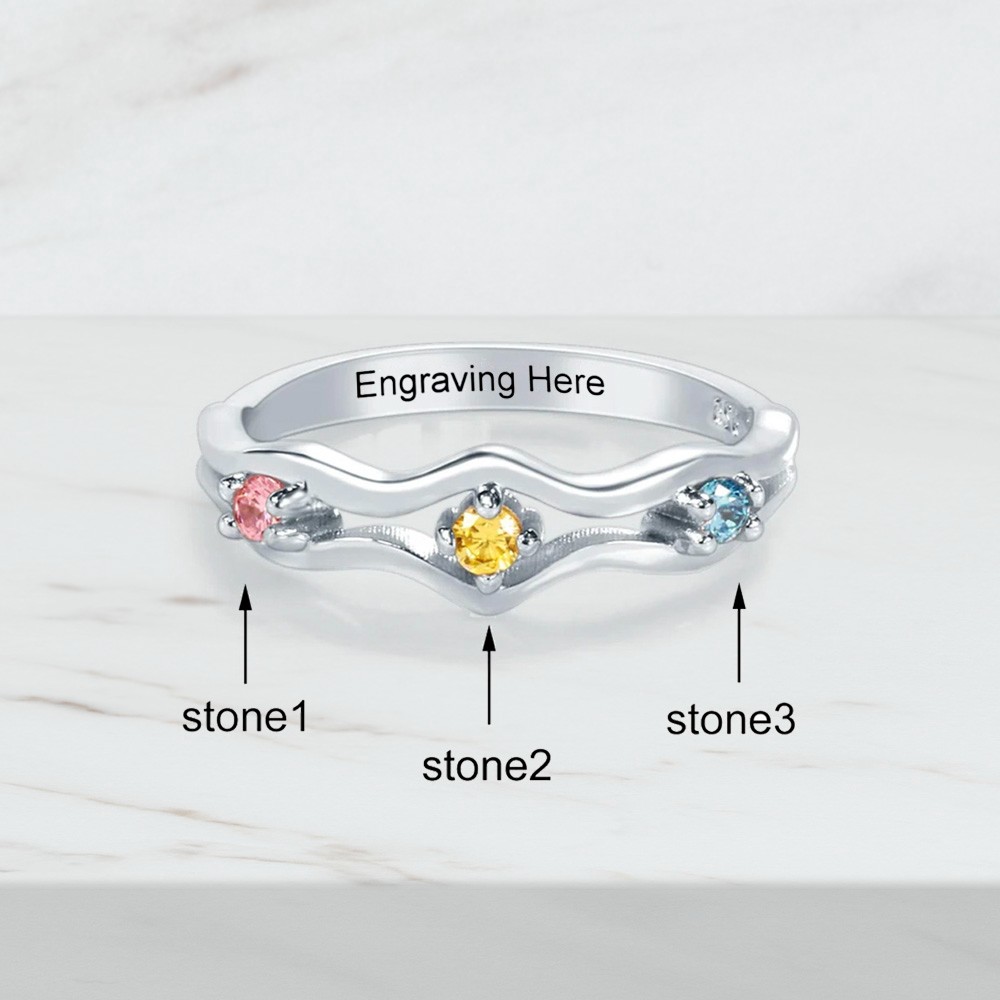 3 stone mothers day ring