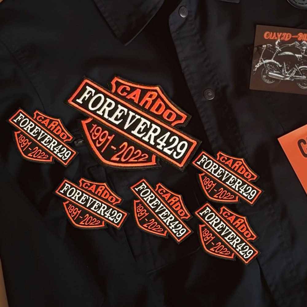 3.5"-6" Custom Embroidered Memorial Shield, IN MEMORY Biker Patches for Denim and Leather Jackets and Vests