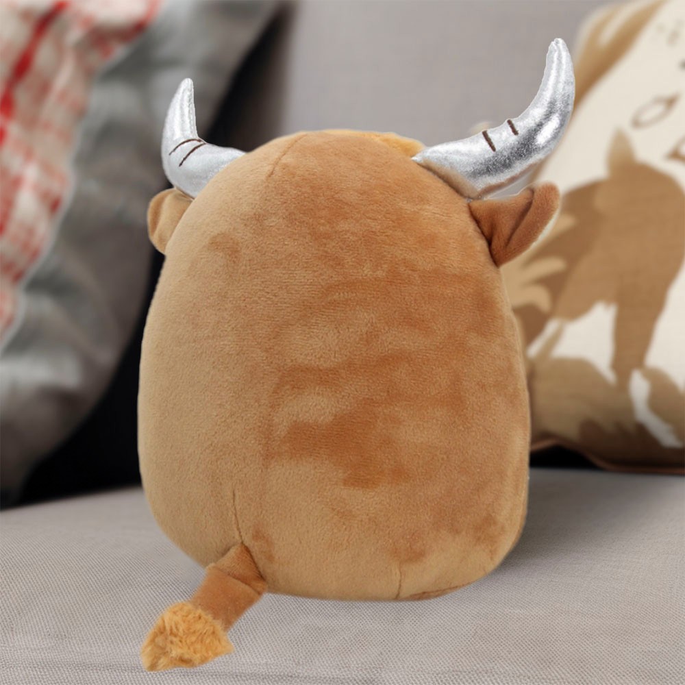 Personalized Name Highland Cow Plush Toy, Soft Brown Fluffy Cow