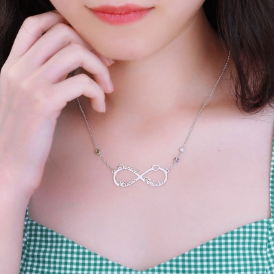 3 names Infinity necklace