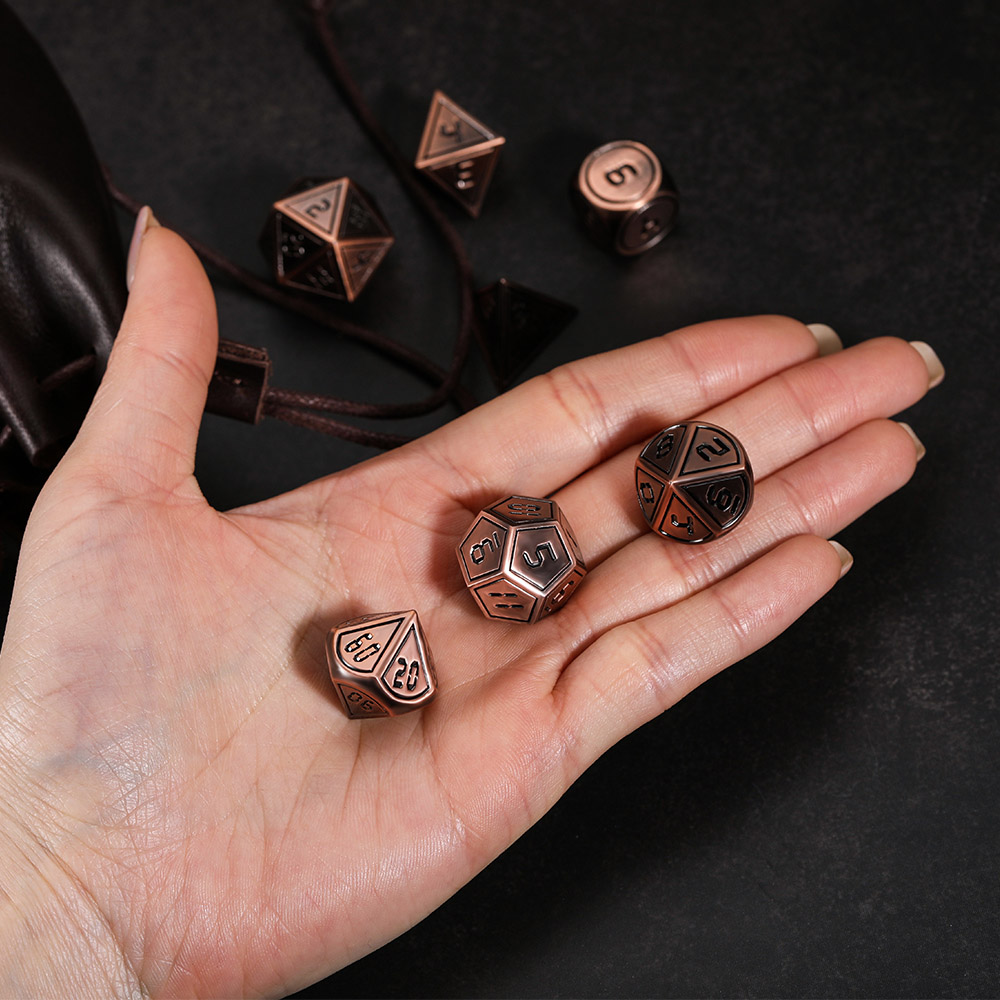 Vintage Metal Dice Set