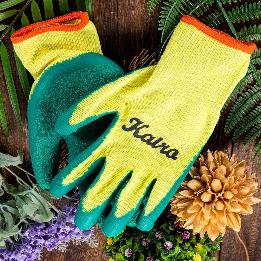 Luvas de jardinagem personalizadas