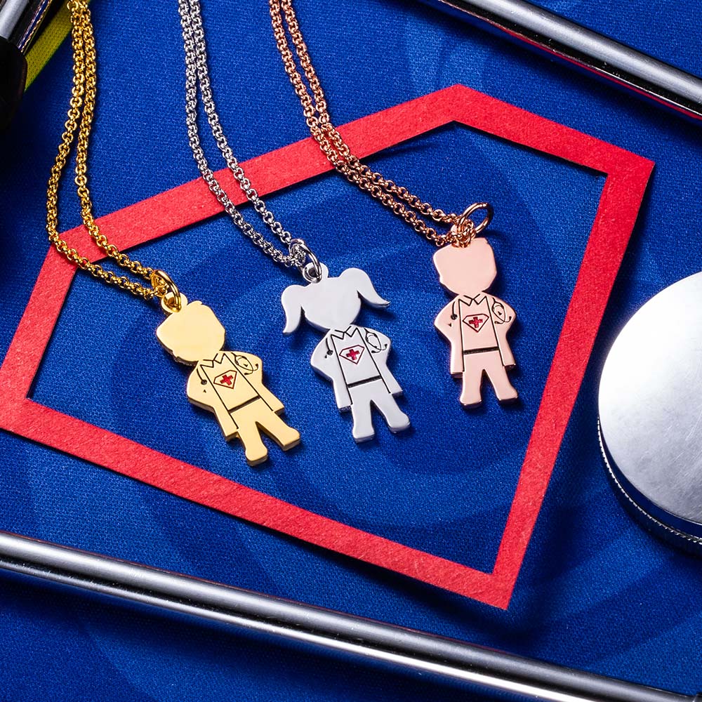 Colar de super-herói personalizado para médico