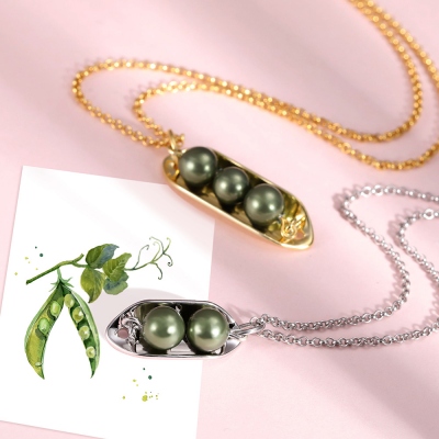Peas in A Pod Necklace Gift for Her