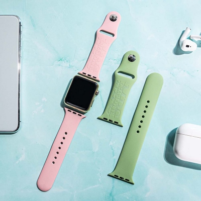 Personalized Name Silicone Watch Band for Apple Watch