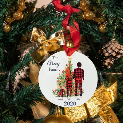 Custom Family Christmas Ornament
