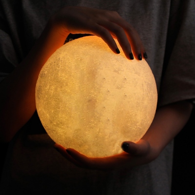 Custom 3D Printing Moon Lamp with Remote Touch Control