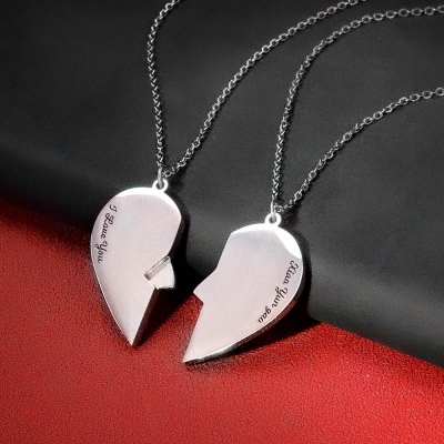 Personalized Heart Couple Necklace