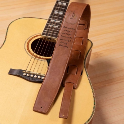Personalisiertes Leder Gitarrengurt Geschenk für Gitarristen Guitar