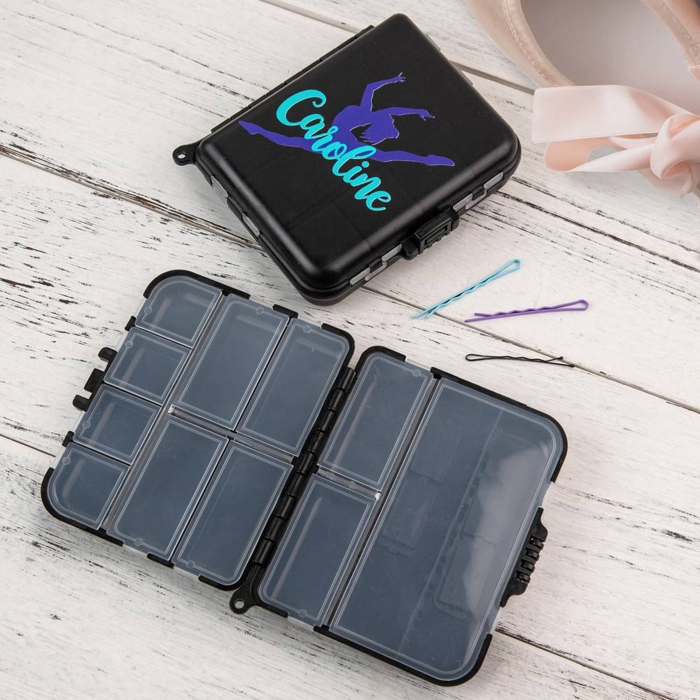 Dance Team Gift Bobby Pin Case Mini Hair Kit Hair Pin Case Dancer Gift  Dance Competition Gift Travel Case Hair Tie Storage 