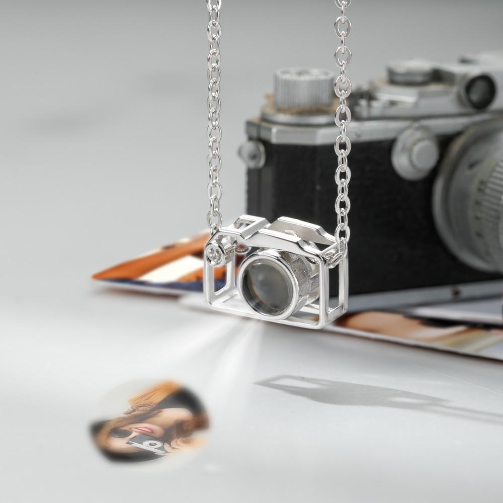 Porte-clés Appareil Photo En Métal - Design Objectif, Pendentif élégant, Cadeau Original