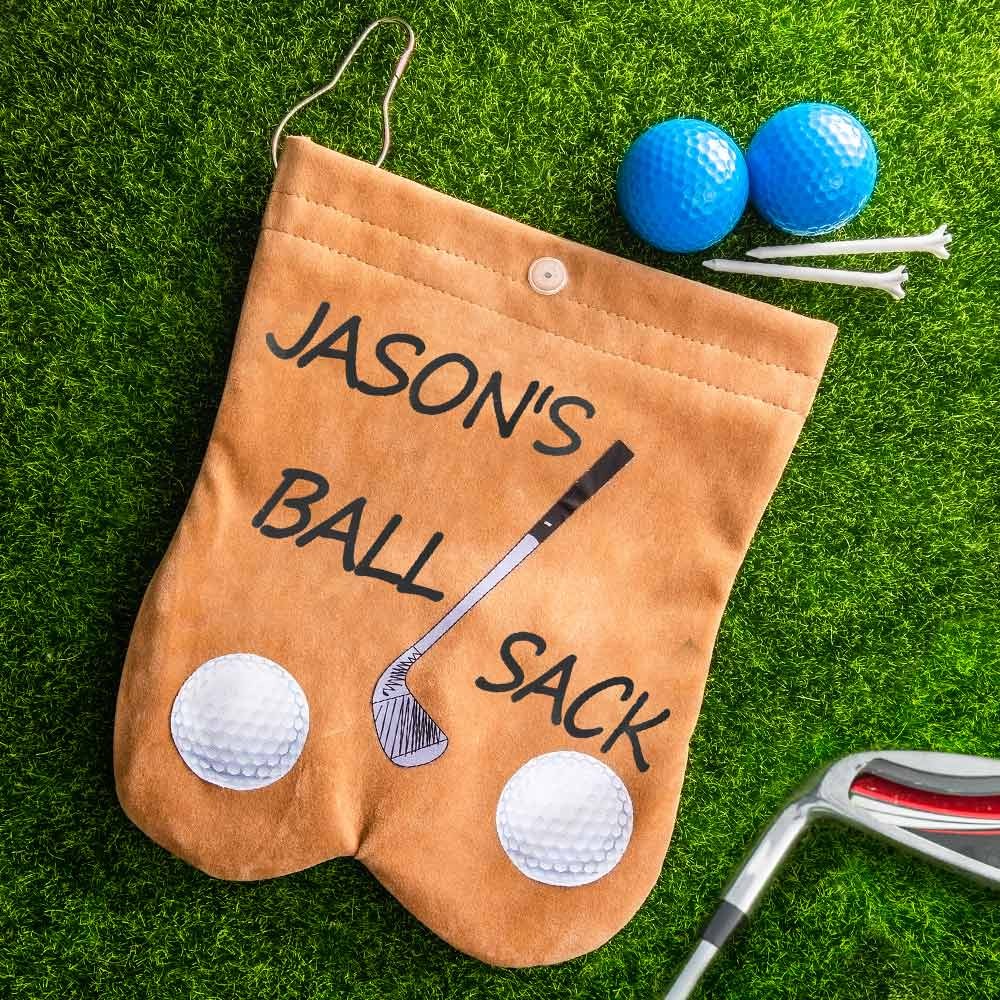 Personalized Name Golf Ball Sacks, Portable Flannelette Golf Ball Bag,  Sports Accessory, Funny Golf Gift for Men/Father/Husband, Golf Lovers Gift  - GetNameNecklace