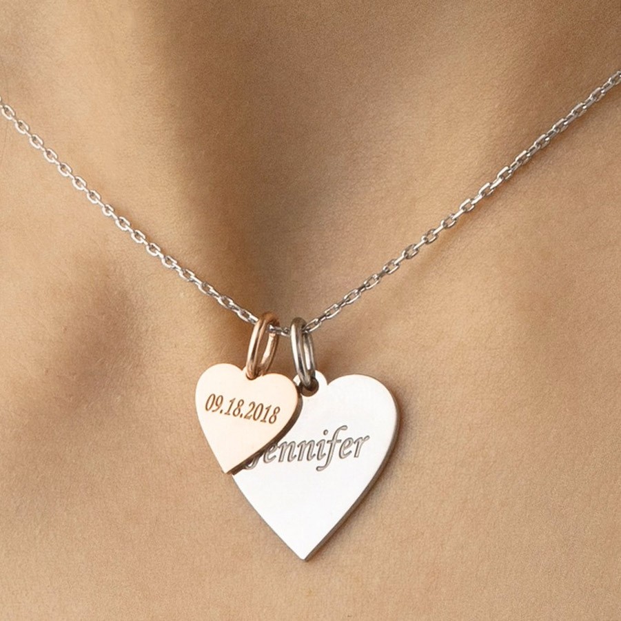 Custom Heart Name Necklace – Personalized Gold Or Silver Pendant For Women
