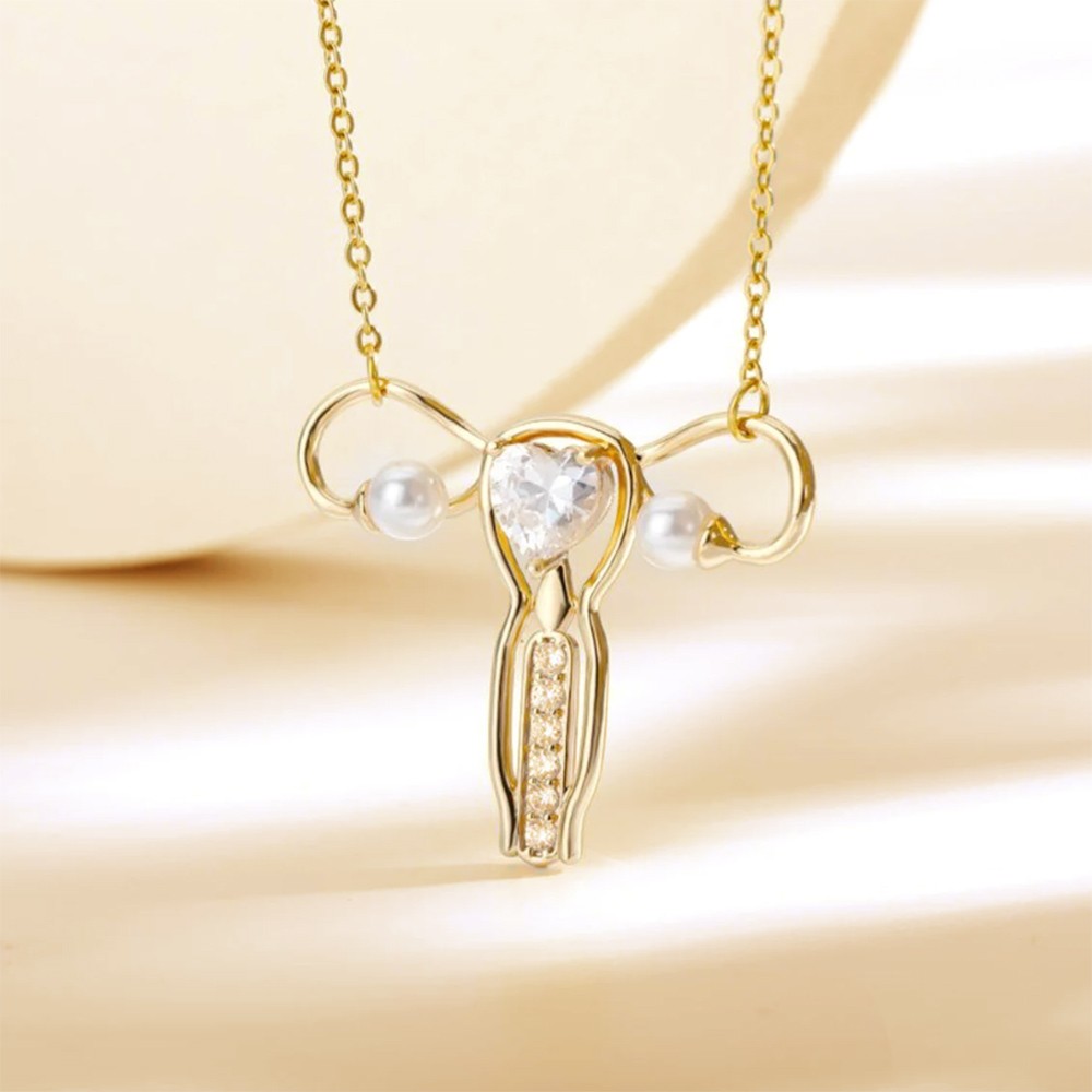 Pearl uterus necklace