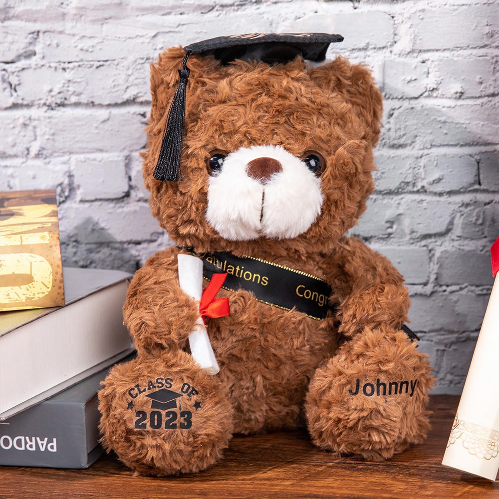 ours en peluche de remise des diplômes