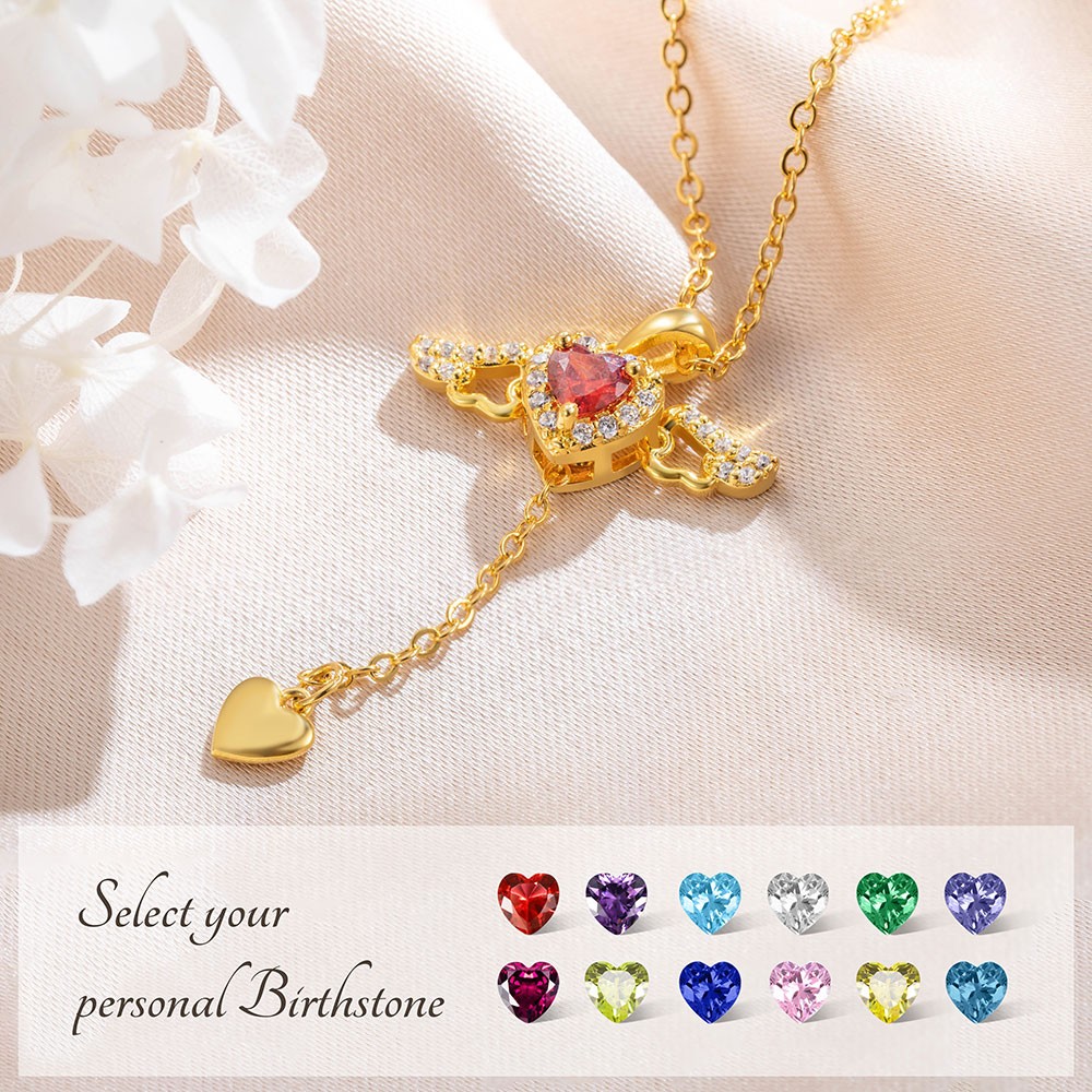 Collier Fille Avec Chat Et Lettre Initiale - Cœur Zircon - Cadeau Anniversaire Personnalisable A-Z