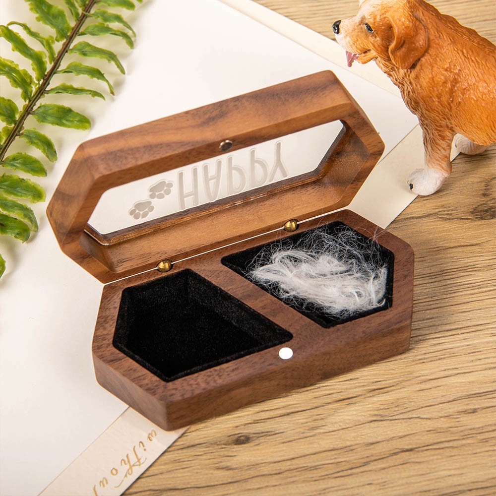 Custom Wooden Pet Fur Keepsake Box