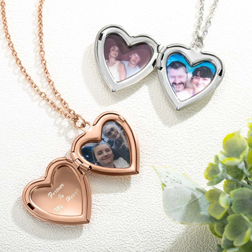 Personalized Heart Locket Necklace with Butterfly, Heart Necklace with Photo, Dainty Necklace, Keepsake Photo Necklace, Memorial Jewelry for Wife/Mom