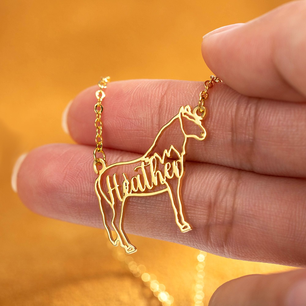 horse name necklace
