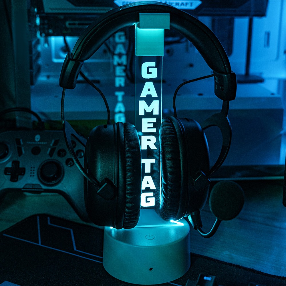 Personalized Gamertag Headphone Stand, Gift for Gamers, Gaming Accessories, Any Username/Multi-Color, Gift for Dad/Men/Boyfriend