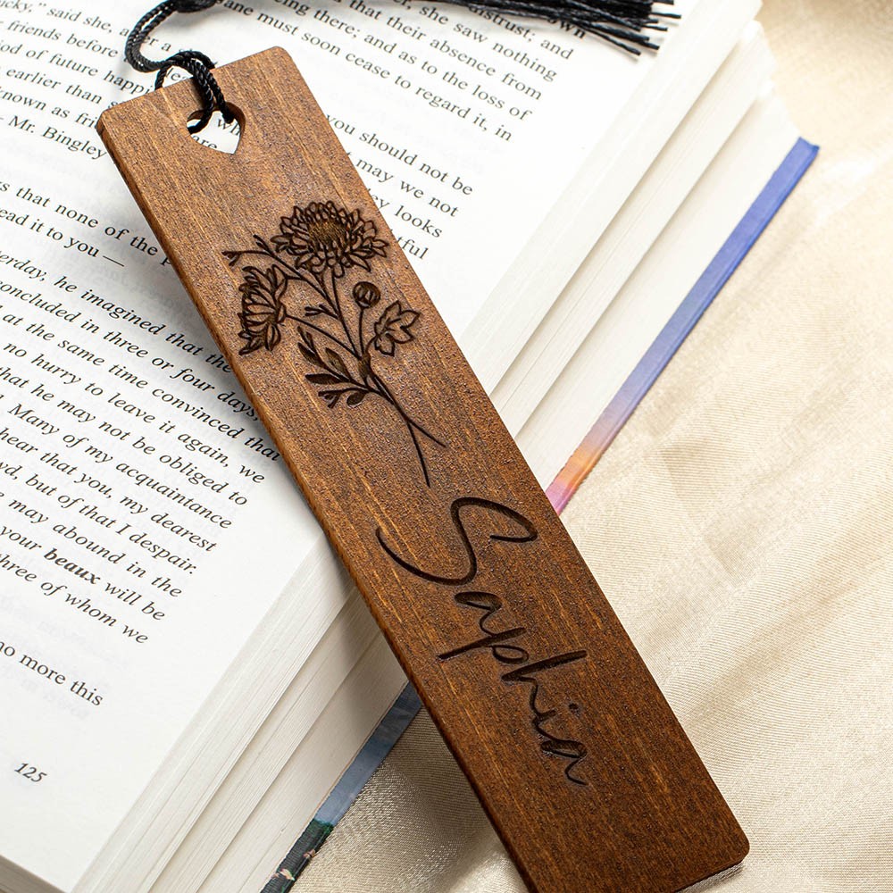 wooden bookmark