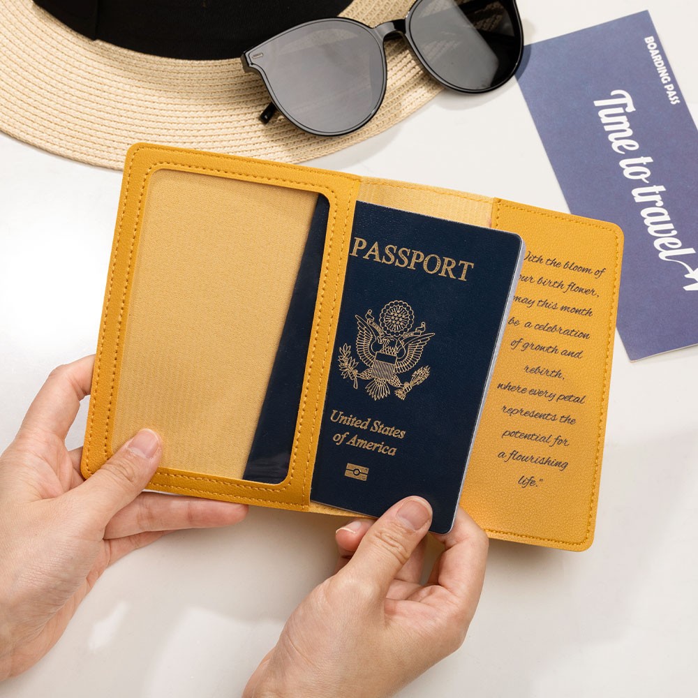 Couverture de passeport en cuir
