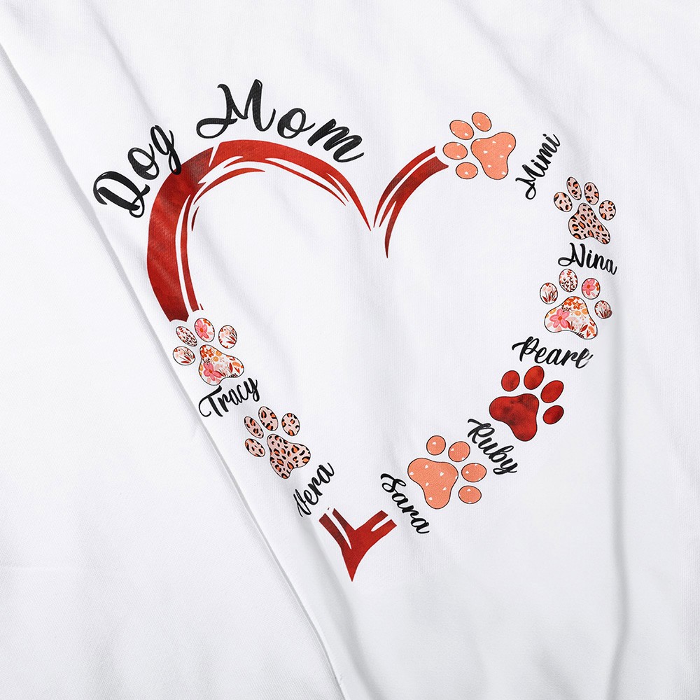 Personalisiertes Namens-Oma-Herz-Shirt, Personalisiertes Namens-Shirt für Oma und Enkel, Nana Crewneck T-Shirt/Sweatshirt, Geschenk für Oma/Mutter