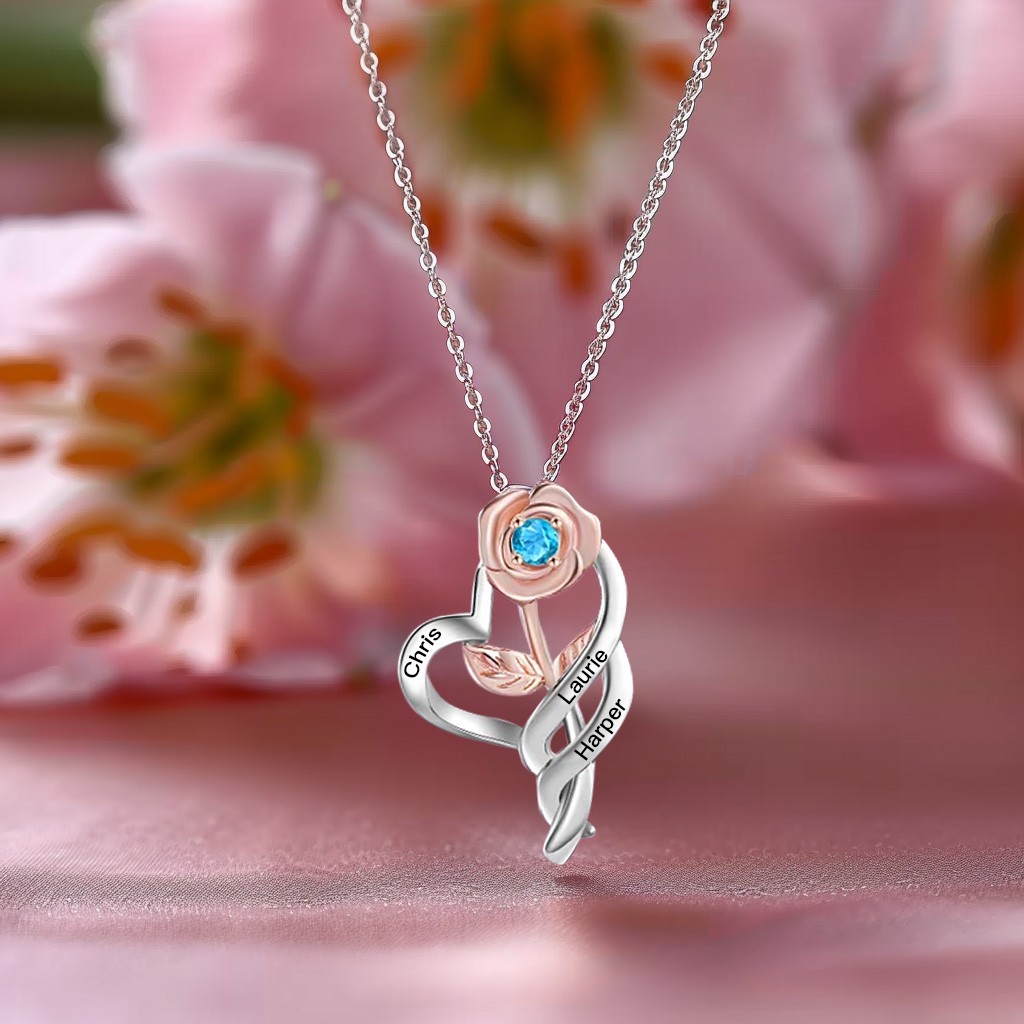 rose necklace for mother