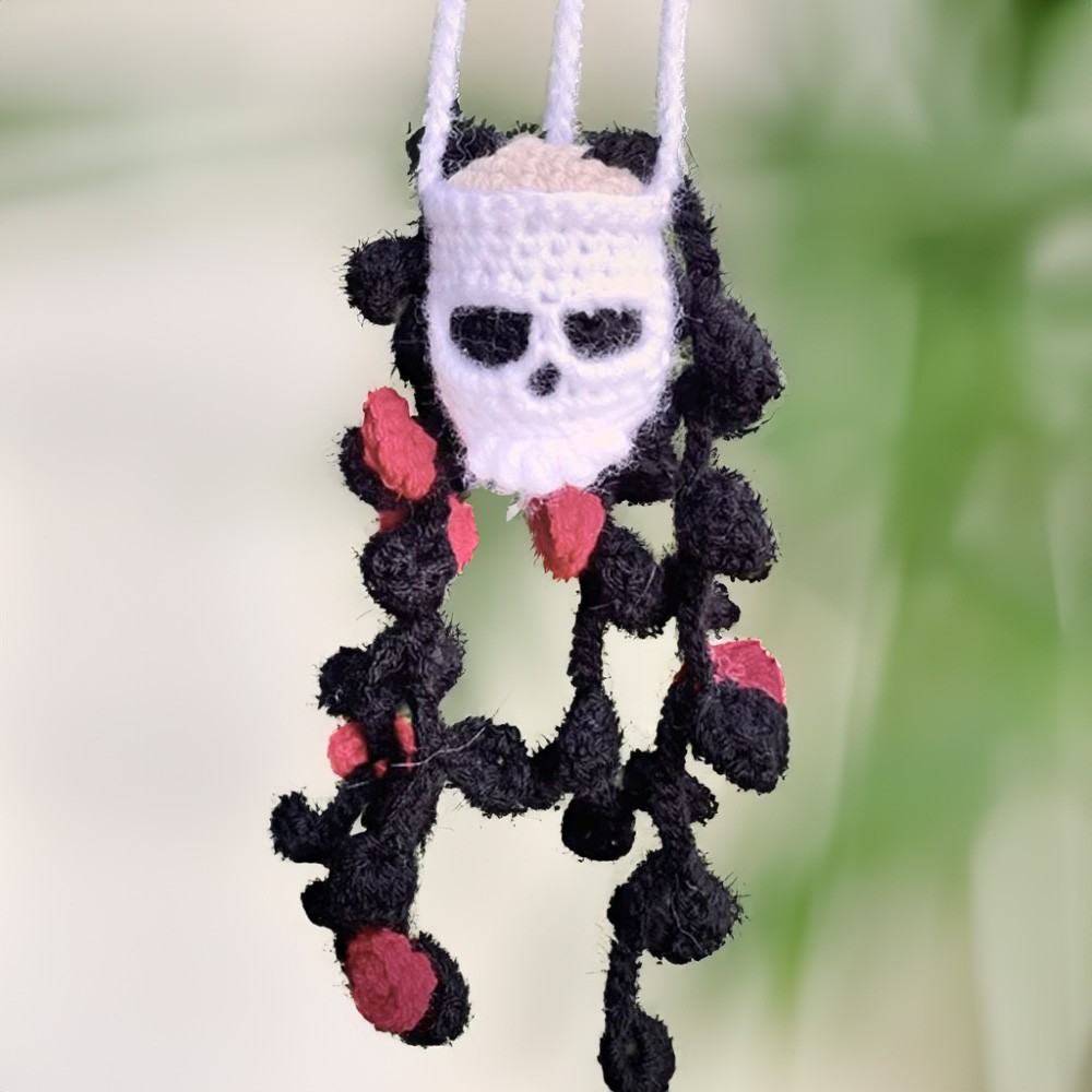 Skull Mönster Plant Crochet