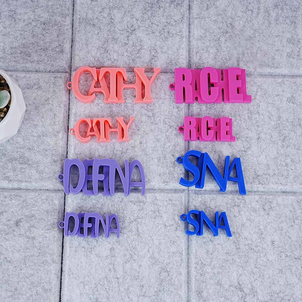 Custom Name Keychain, 3D Printed Charms for Handle, Bag & Cup Accessories, Water Bottle Charms, Personalized Tag Jewelry Charm