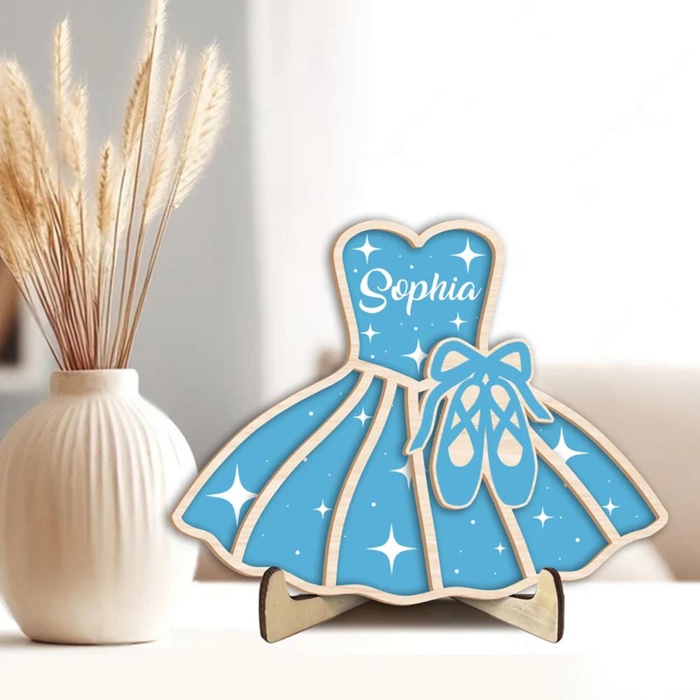 Personalized Ballet Wooden Plaque, Custom Name Wooden Sign, Ballet Dance Wood Sign, Sport Gift for Ballet Dancer/Daughter/Sister/Girl