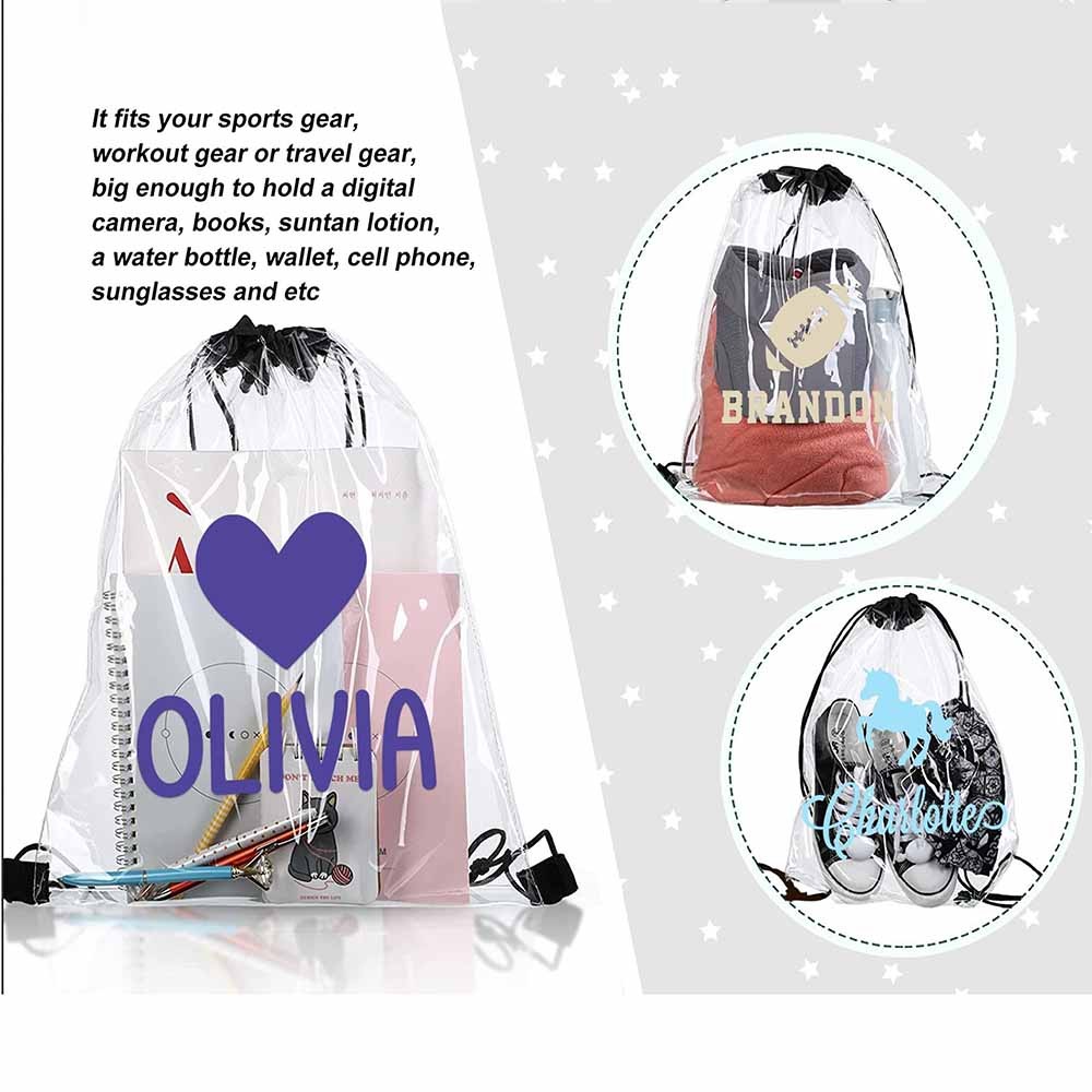 Personalized Initial Clear Bags, Custom Clear Stadium Bag, Clear Stadium Approved Transparent Bag, Clear Concert Bag, Clear Cross Body Bag