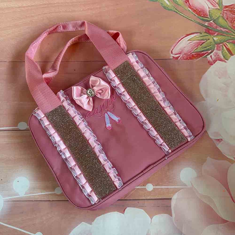 Personalized Embroidered Name Dance Bag, Cute Bow Dance Storage Bag, Gift for Dancers
